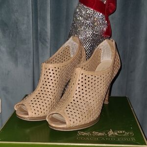 Coach and Four Caged Heels Sz. 7.5